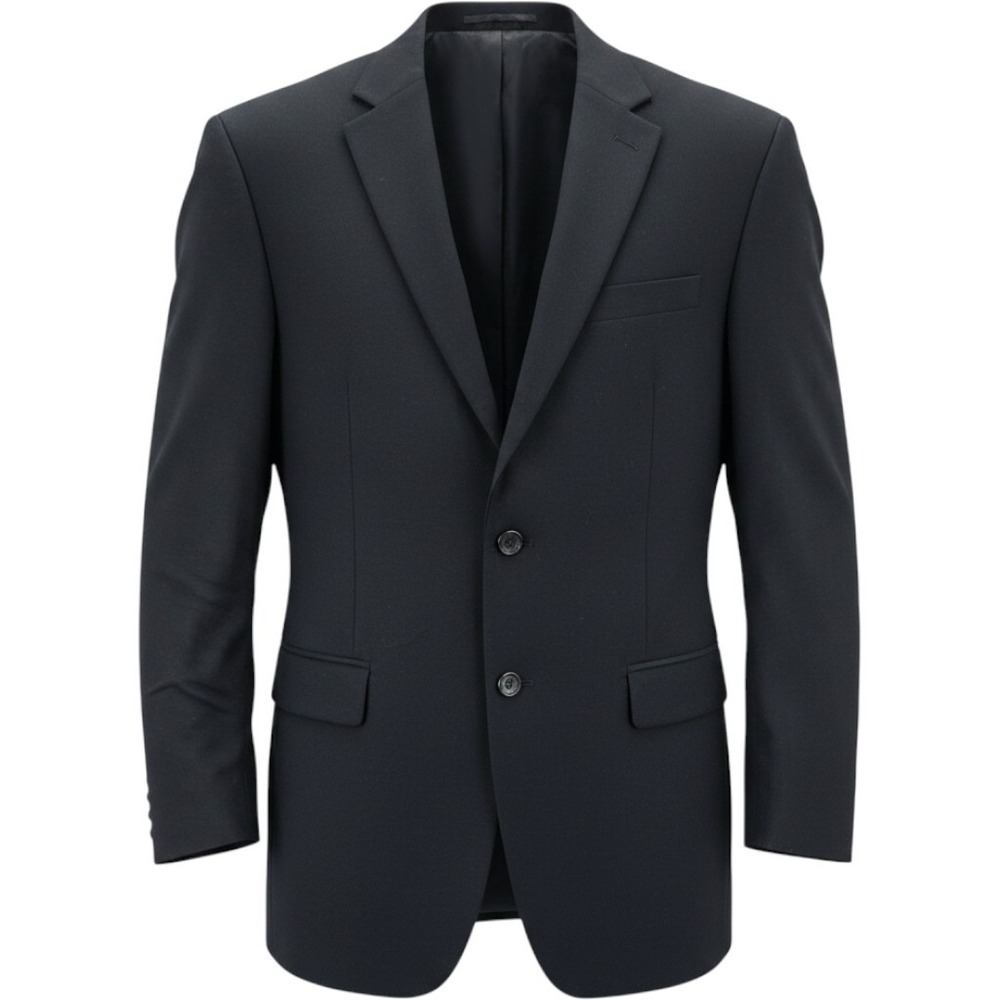 Lauren Ralph Lauren Blazer 40R Black 100% Wool Natural Stretch 2-Button Jacket